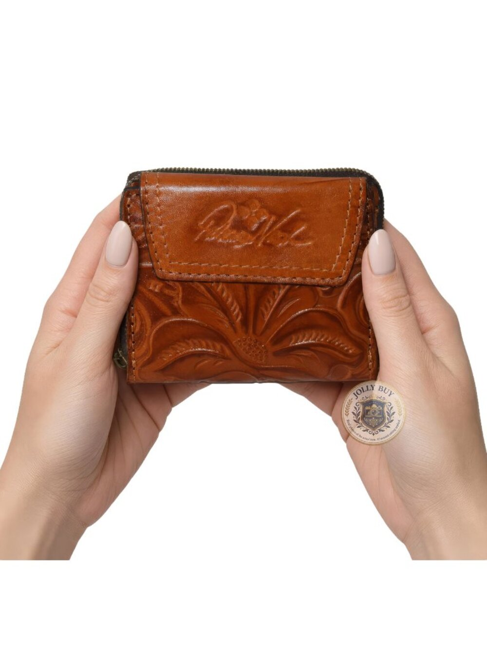 Patricia Nash Women’s Wallet Clarissa Burnished Tooled Collection Leather Gold